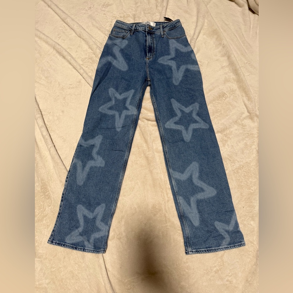 NWT Hollister Star design dad jeans